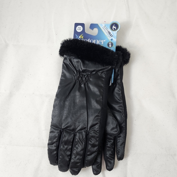 Isotoner Sleek Heat Women's Black Glove L/XL - Picture 2 of 12